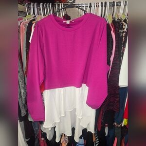 NWT EYECANDY TWOFER BLOUSE 3X